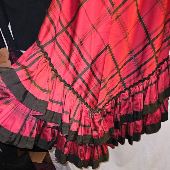 NWT Vintage Lip Service Steampunk Victorian Skirt SMALL Plaid - Picture 2 of 15